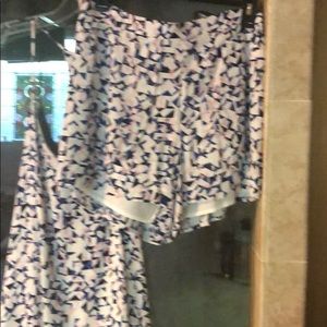 Shorts ..cobalt blue, pink ivory shorts